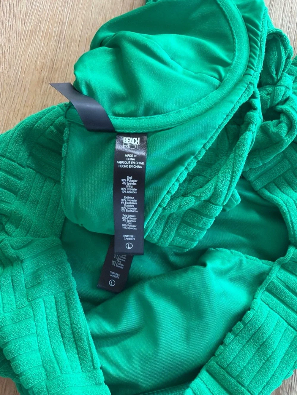 Beach Riot Emerald Green Ribbed Two-Piece Bikini - Picture 3 of 3
